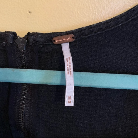 free people black denim dress - Picture 3 of 8
